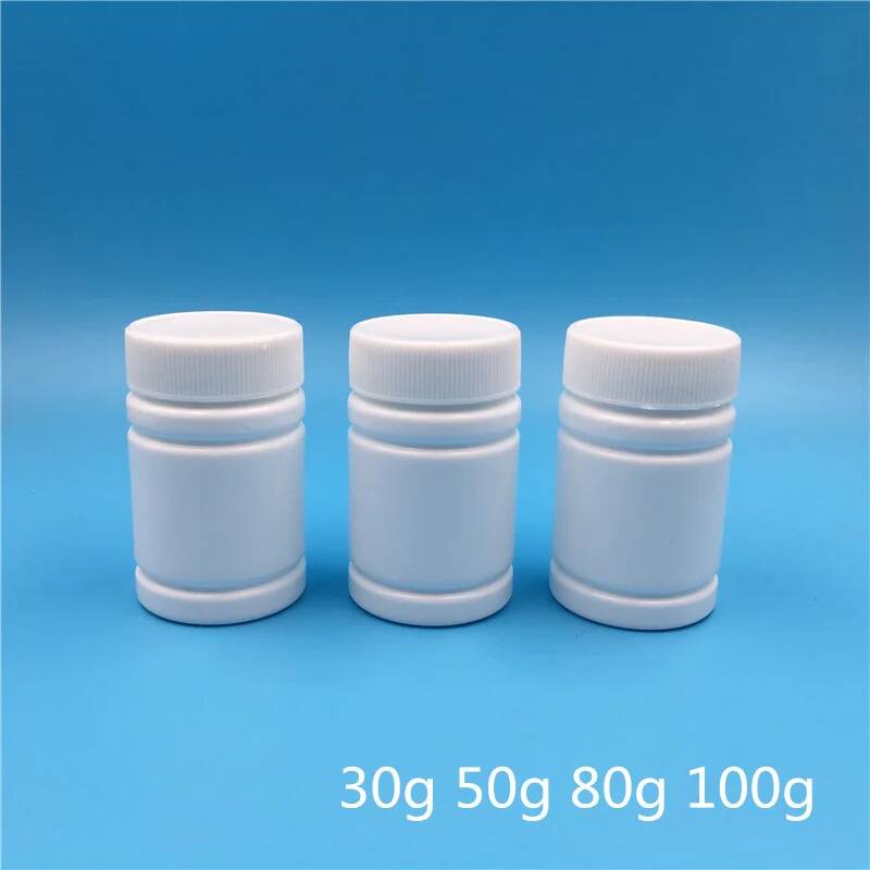 Bath Salts Jar - 50 tarros vacíos de plástico blanco