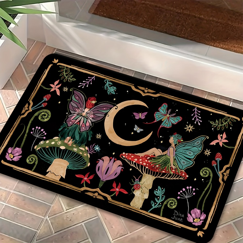 Home Bathroom Door Design - Alfombra mágica con diseño de hongo