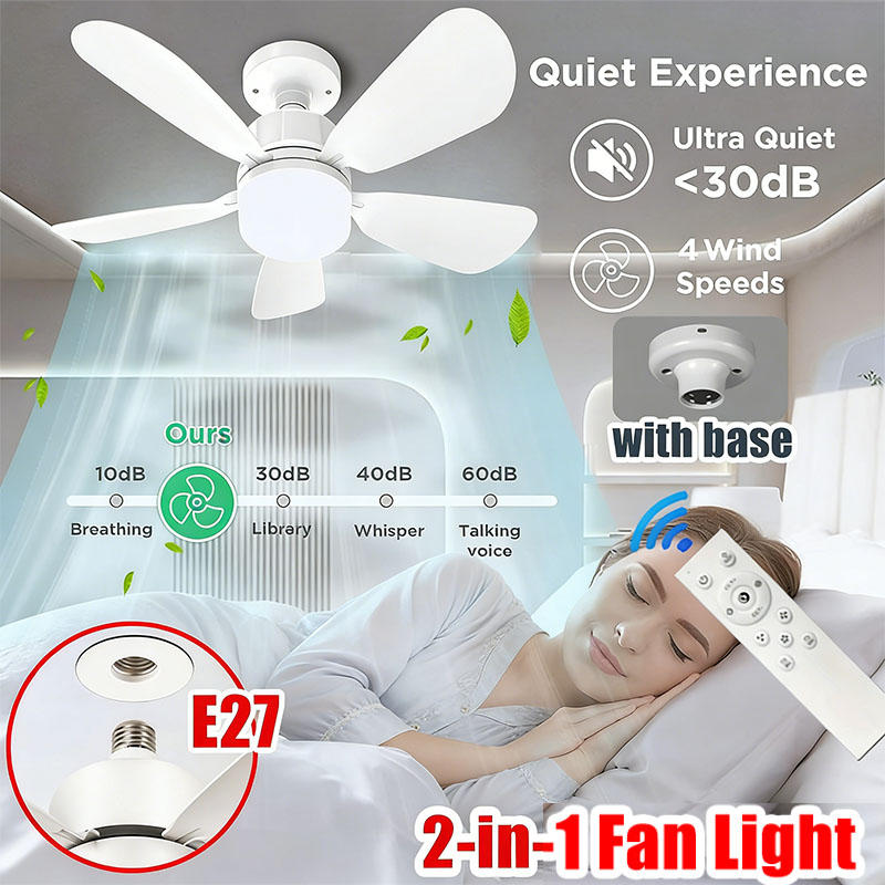 Home Bathroom Fan - Luz de ventilador de techo con