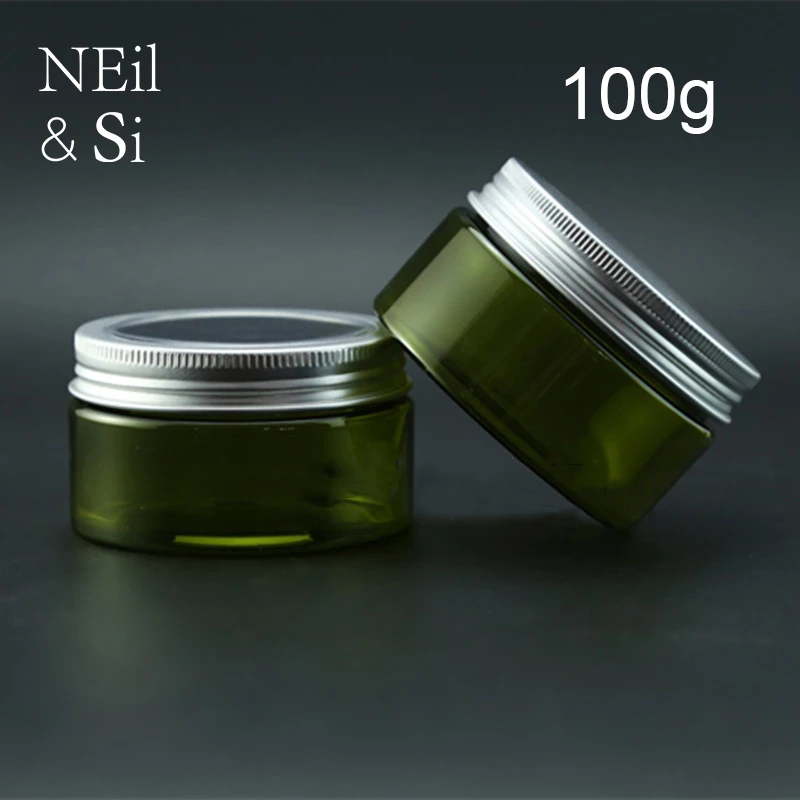 Bath Salts Jar - Tarro verde de plástico con tapa