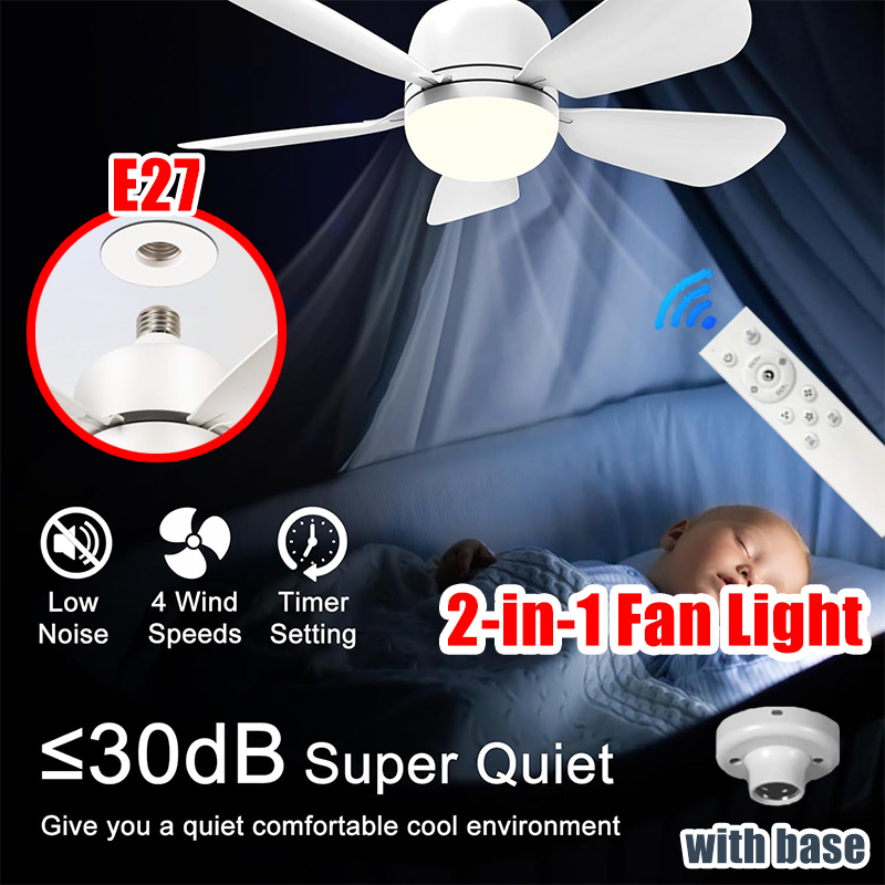 Home Bathroom Fan - Ventilador de techo 2 en 1