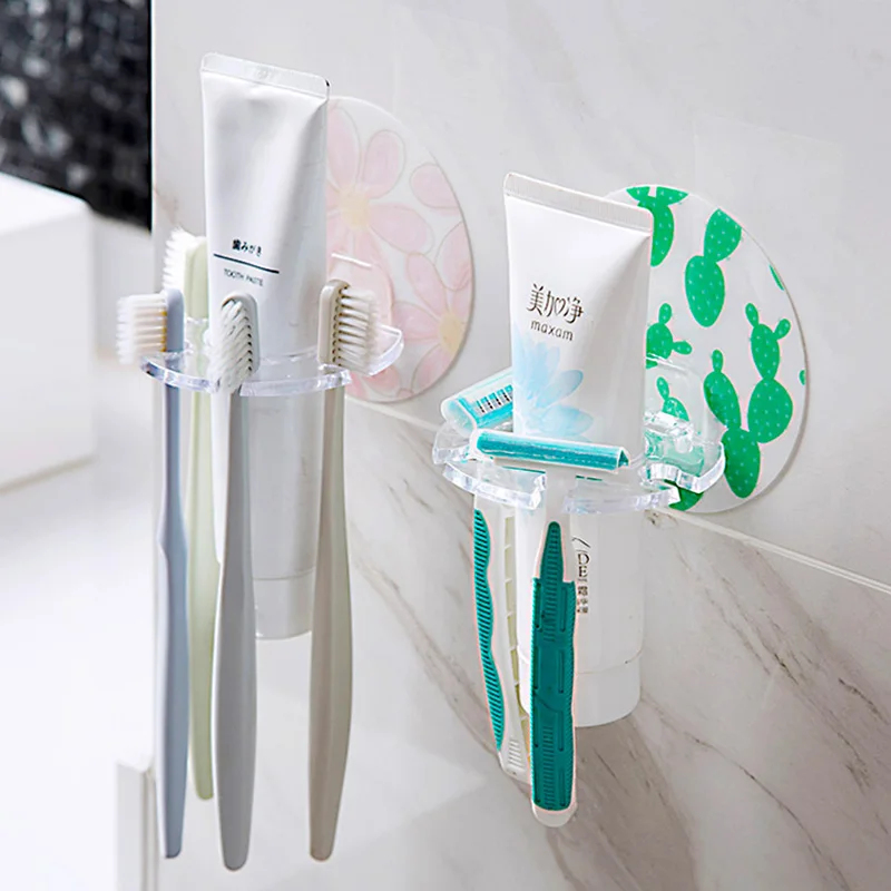 Toothbrush Holder Set - Soporte autoadhesivo para cepillos de dientes,