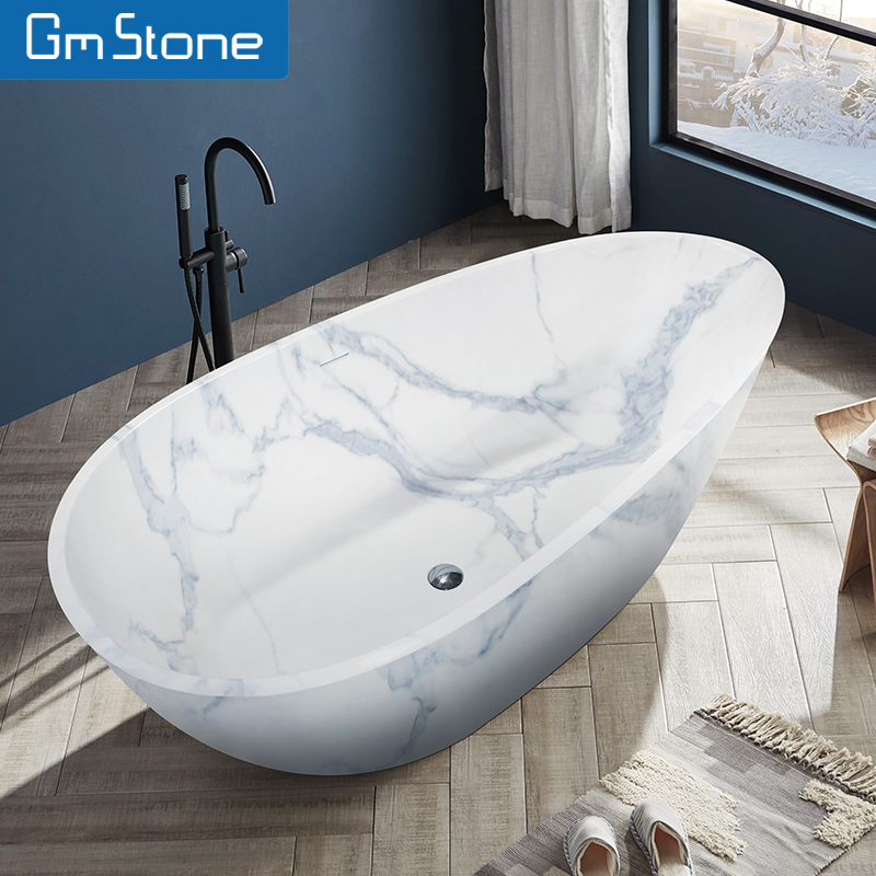 Home Bathroom Jacuzzi - Bañera independiente con textura de porcelana
