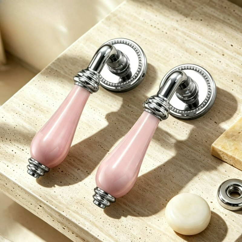 Home Bathroom Lock - Manija de Puerta de Cerámica de