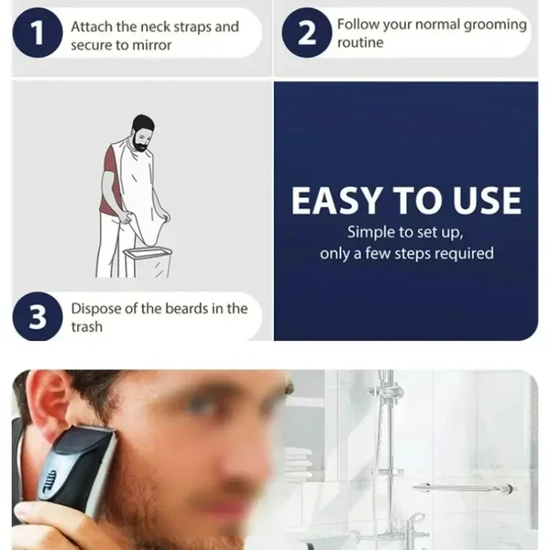 1-4 unidades de delantales de  - Shaving Mirror Suction reseña y precio