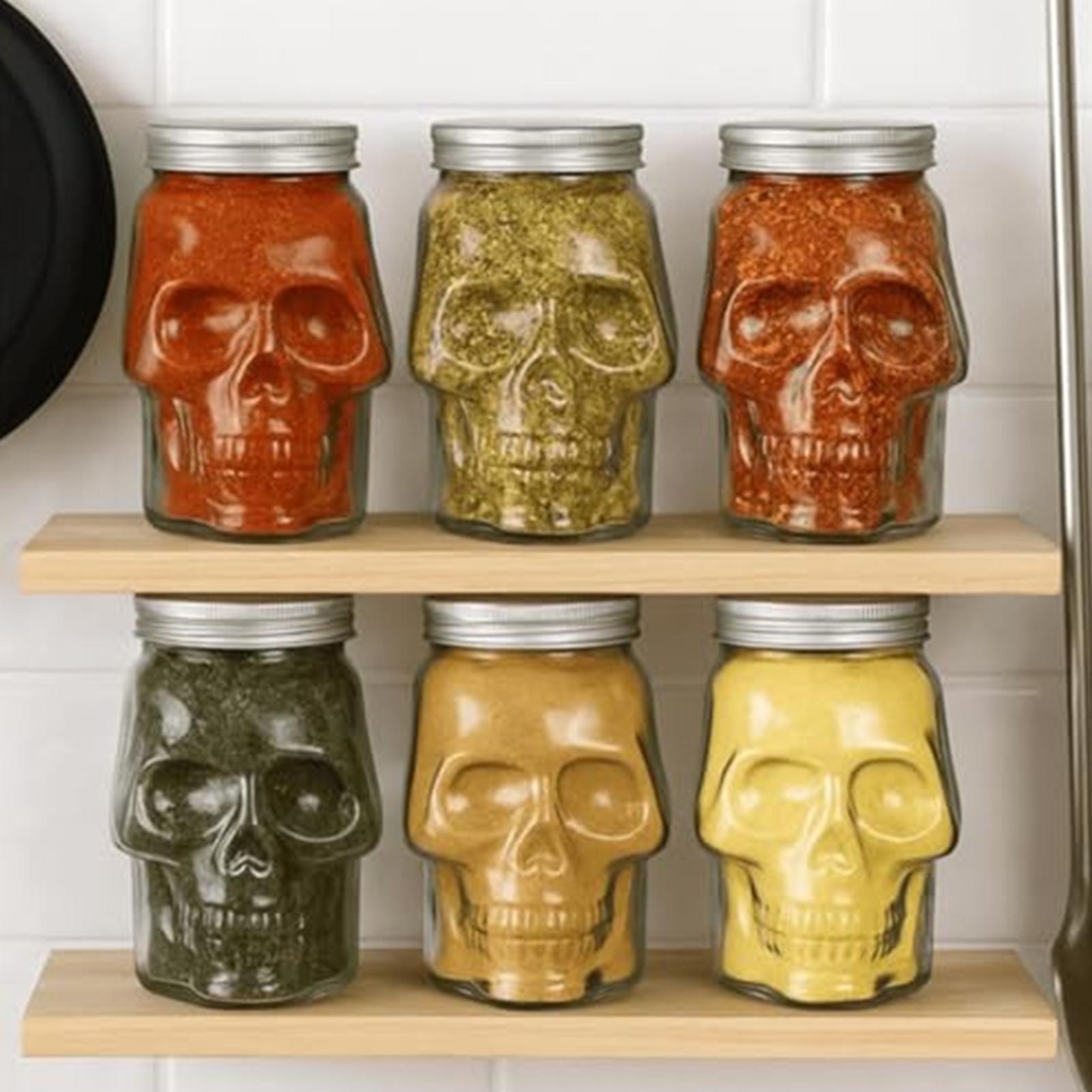 Frascos de Calaveras Únicos Re - Bath Salts Jar reseña y precio