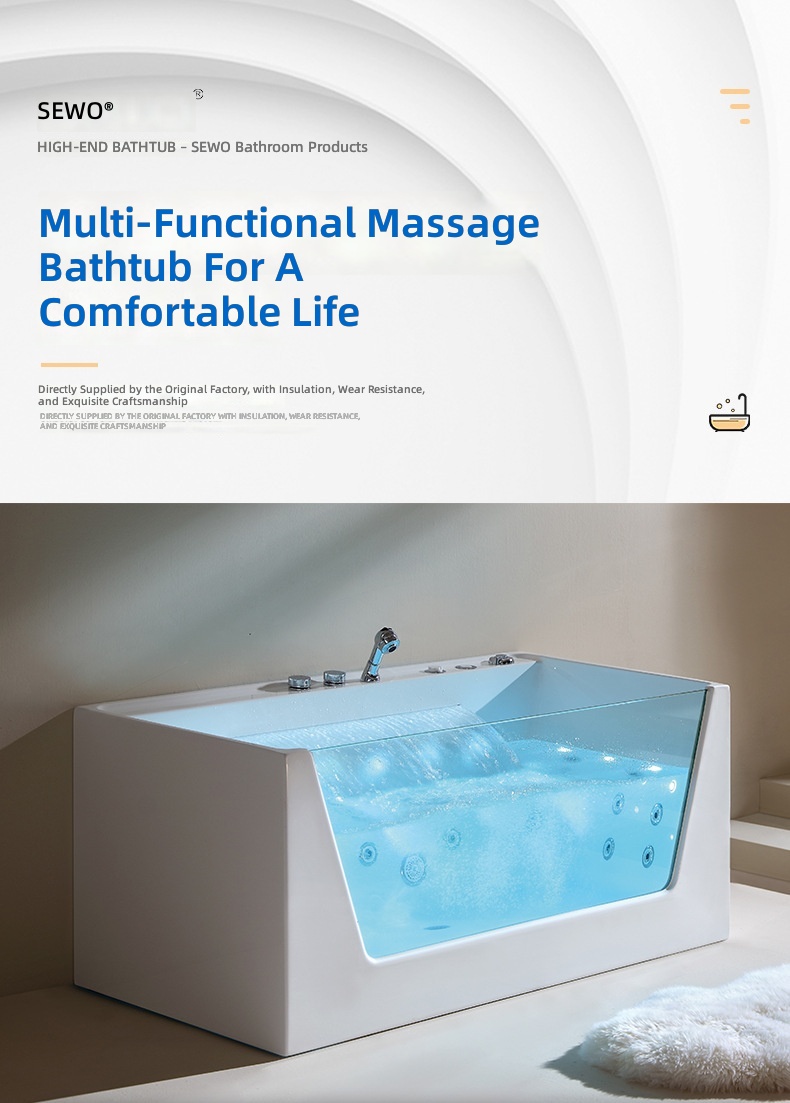 Bañera de Masaje Acrílica, Bañ - Home Bathroom Jacuzzi reseña y precio
