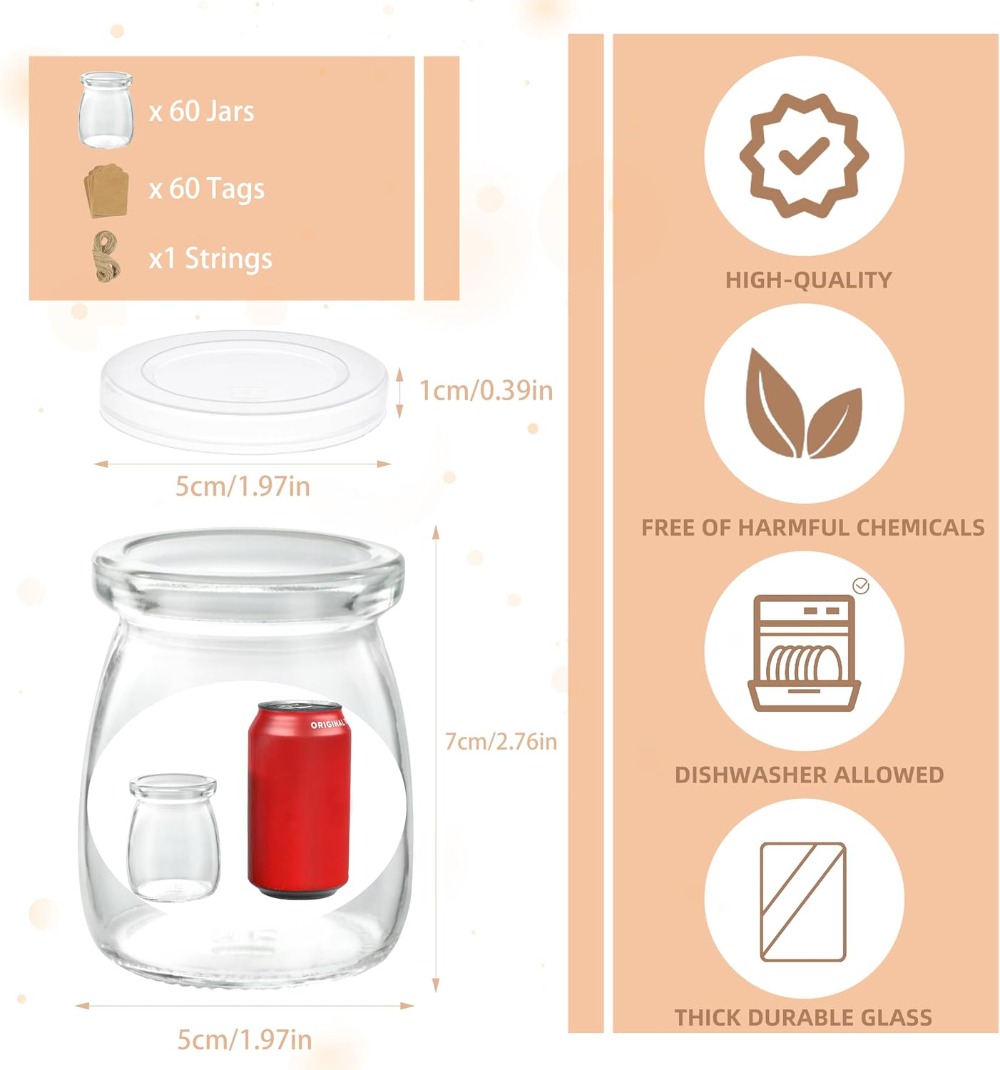 Paquete de 60 Mini Frascos de  - Bath Salts Jar reseña y precio