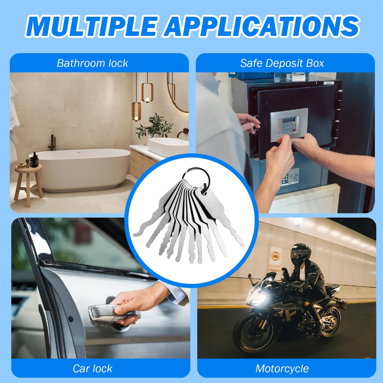 10 unids/lote de llaves en bla - Home Bathroom Lock reseña y precio