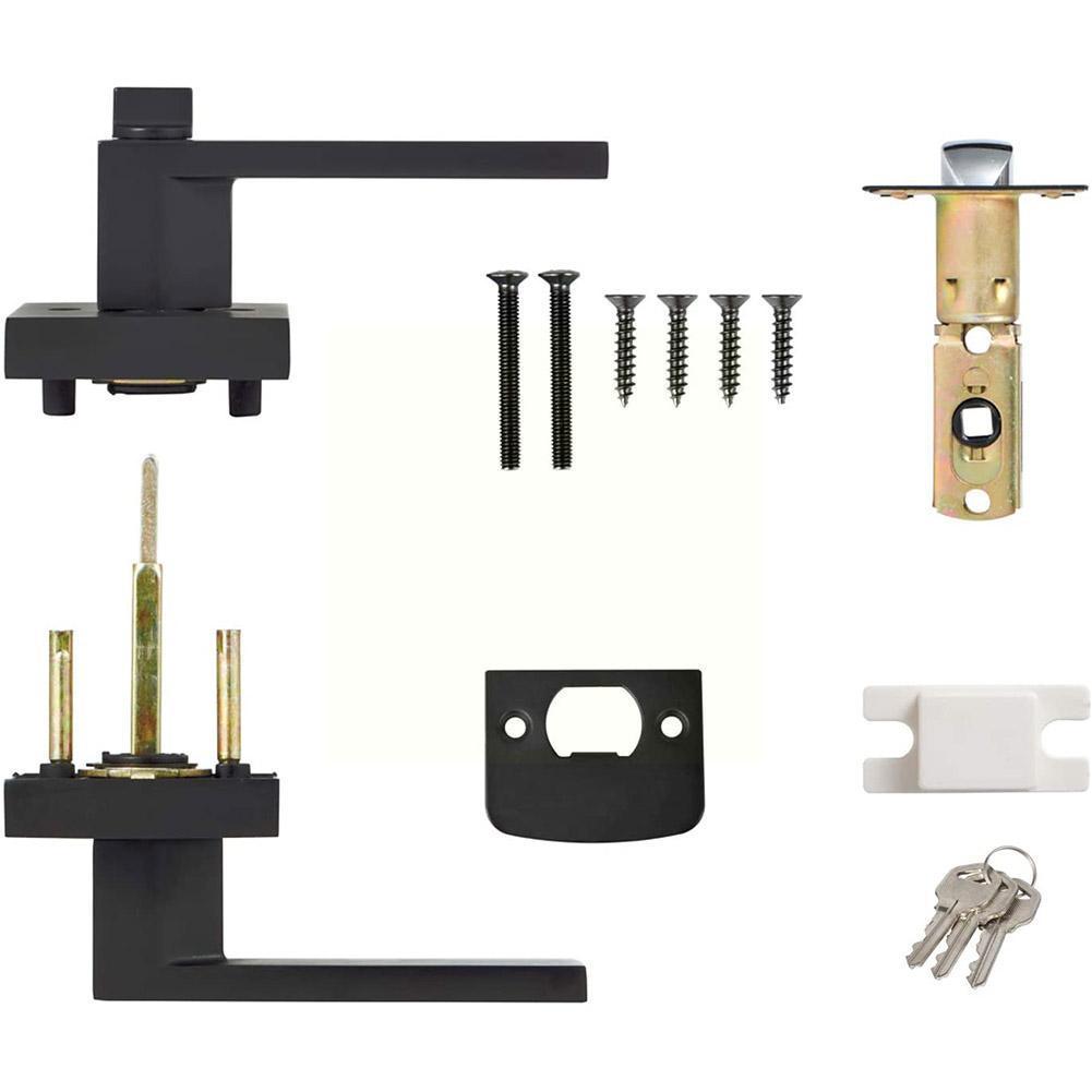 Manija de puerta negra, cerrad - Home Bathroom Lock reseña y precio
