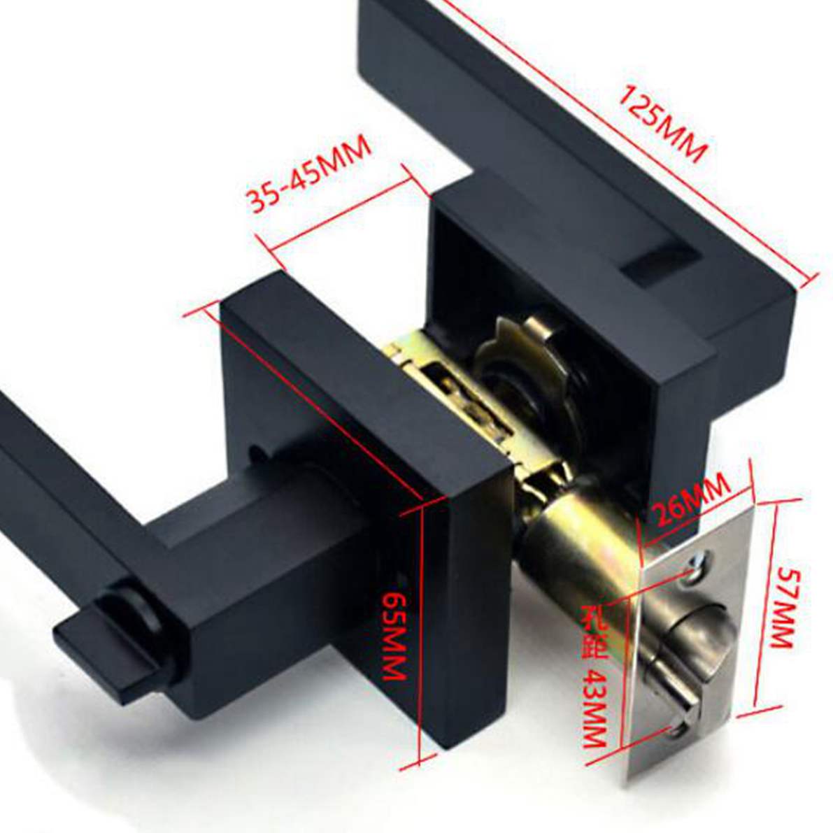 Manija de puerta negra, cerrad - Home Bathroom Lock reseña y precio