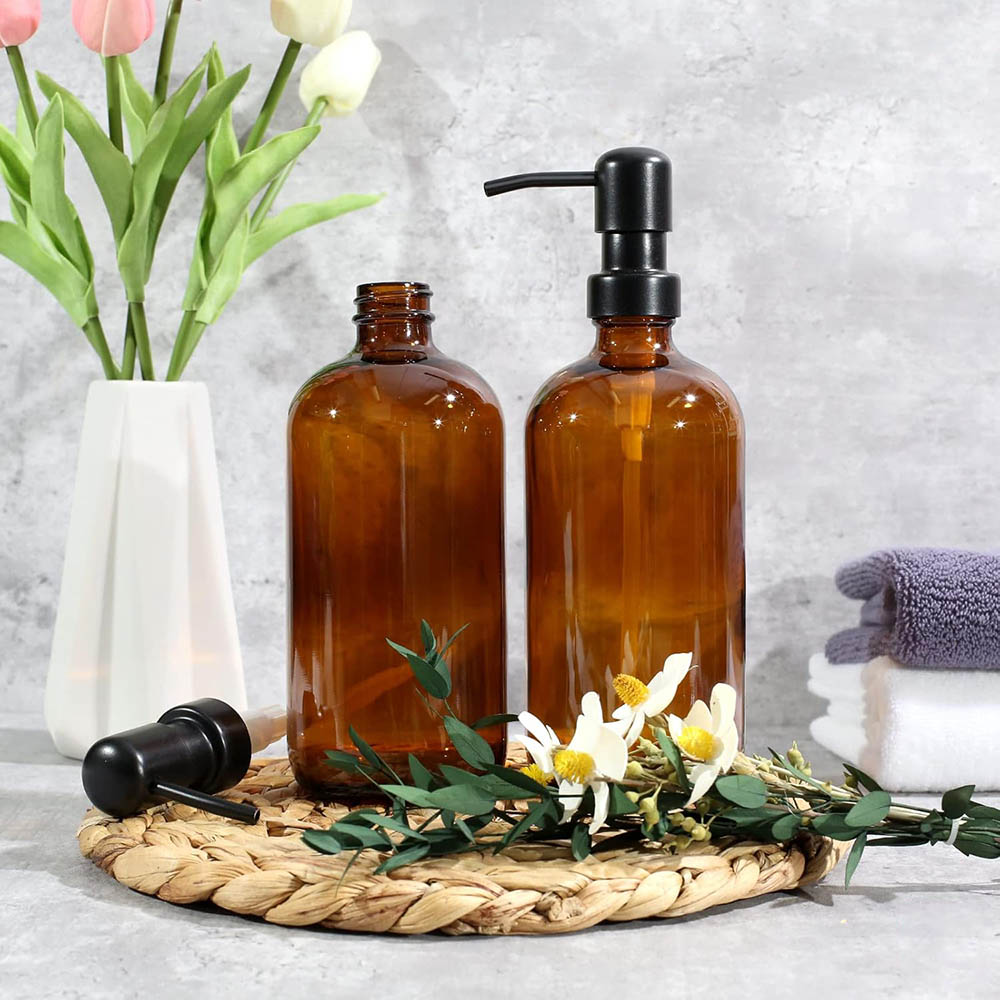 Dispensador de jabón de vidrio - Home Bathroom Soap Dispenser reseña y precio